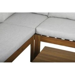 Salon De Jardin AUGUSTA En Bois D’acacia 5 Places Coussins Gris Clair 11 Salon De Jardin AUGUSTA En Bois D’acacia 5 Places Coussins Gris Clair -Mobilia Soldes salon de jardin augustanat en bois dacacia 5 places coussins beige 3