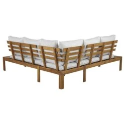 Salon De Jardin AUGUSTA En Bois D’acacia 5 Places Coussins Gris Clair 12 Salon De Jardin AUGUSTA En Bois D’acacia 5 Places Coussins Gris Clair -Mobilia Soldes salon de jardin augustanat en bois dacacia 5 places coussins beige 4