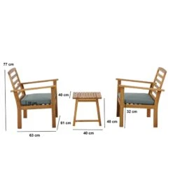 Salon De Jardin LOMA En Bois D'acacia Coloris Vert 2 Places 12 Salon De Jardin LOMA En Bois D'acacia Coloris Vert 2 Places -Mobilia Soldes salon de jardin loma en bois d acacia coloris vert 2 places 2