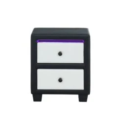 Table De Chevet SOLAR LED Noir Et Blanc L46cm 15 Table De Chevet SOLAR LED Noir Et Blanc L46cm -Mobilia Soldes solar chevet noir blanc led solar chevet noir blanc 6