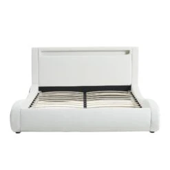 Lit SOLAR LED Blanc Et Noir 160x200cm -Mobilia Soldes solar lit 160 led blanc noir leds multicolores noir blanc 160x200cm 2