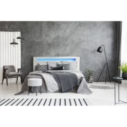 Lit SOLAR LED Blanc Et Noir 160x200cm