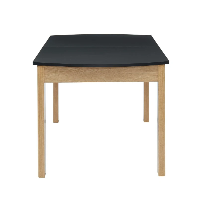 Table à Manger DAVIA Noir Et Effet Chêne 180cm 7 Table à Manger DAVIA Noir Et Effet Chêne 180cm – Image 5
