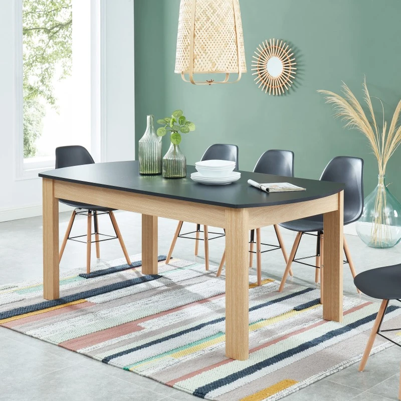 Mobilia Soldes 30 Mobilia Soldes -Mobilia Soldes table a manger davia noir et effet chene 180cm