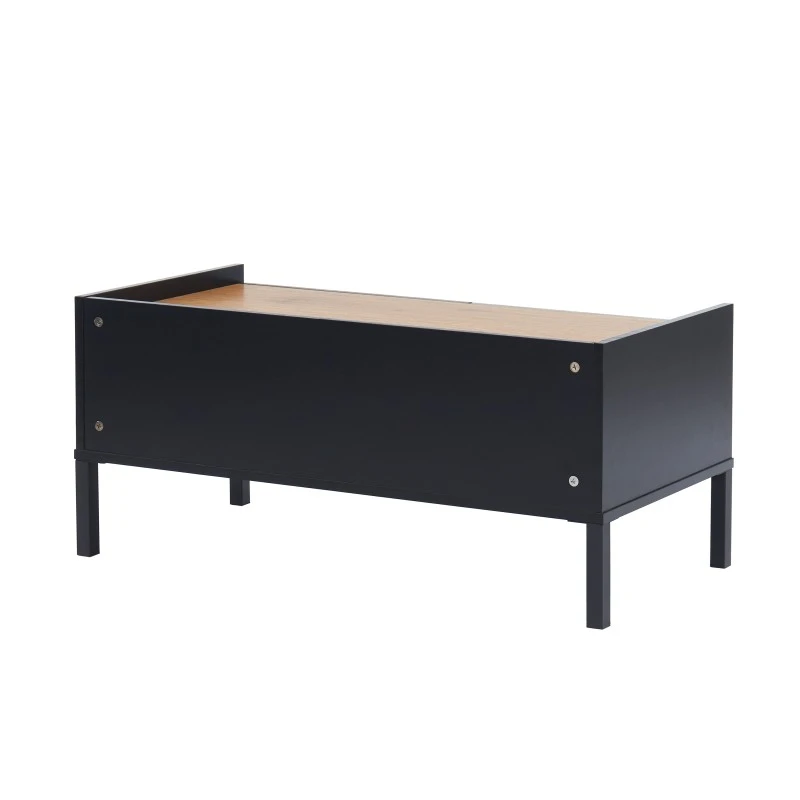 Table Basse ARCHI Noir Et Effet Bois 90cm 9 Table Basse ARCHI Noir Et Effet Bois 90cm – Image 7