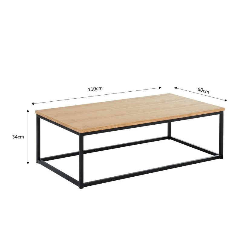 Table Basse BRIXTON Placage Frêne 110cm 4 Table Basse BRIXTON Placage Frêne 110cm – Image 2