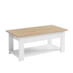 Table Basse JULIETTE Blanc Et Effet Chêne 1 Tiroir 16 Table Basse JULIETTE Blanc Et Effet Chêne 1 Tiroir -Mobilia Soldes table basse juliette blanc et effet chene 1 tiroir 6