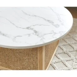 Table Basse LEON Effet Marbre Et Cannage Rotin 80cm 12 Table Basse LEON Effet Marbre Et Cannage Rotin 80cm -Mobilia Soldes table basse leon effet marbre et cannage rotin 80cm 2