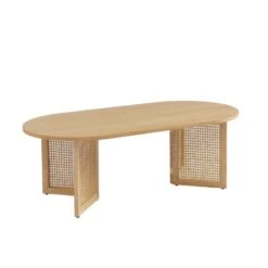 Table Basse LEON Placage Chêne Et Cannage Rotin 120cm 13 Table Basse LEON Placage Chêne Et Cannage Rotin 120cm -Mobilia Soldes table basse leon placage chene et cannage rotin 120cm 3
