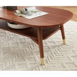 Table Basse MARCELLO Placage Noyer Double Plateau 120cm 10 Table Basse MARCELLO Placage Noyer Double Plateau 120cm -Mobilia Soldes table basse marcello bois de noyer l120cm 2