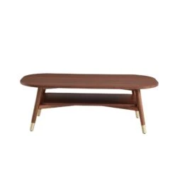Table Basse MARCELLO Placage Noyer Double Plateau 120cm 13 Table Basse MARCELLO Placage Noyer Double Plateau 120cm -Mobilia Soldes table basse marcello bois de noyer l120cm 5