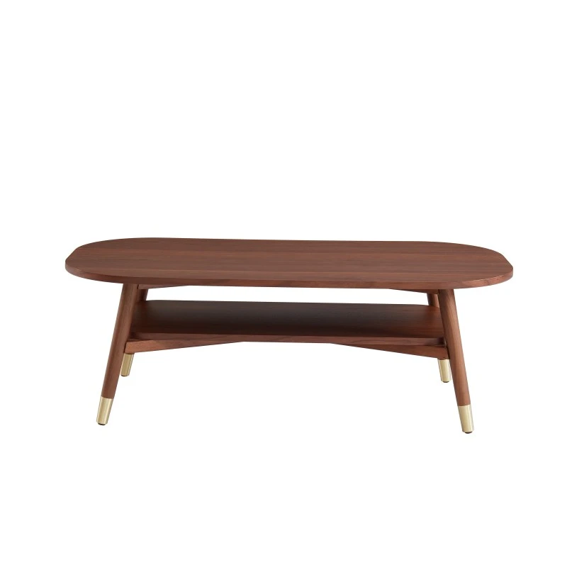 Table Basse MARCELLO Placage Noyer Double Plateau 120cm 8 Table Basse MARCELLO Placage Noyer Double Plateau 120cm – Image 6