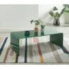 Table Basse PANTONE Verre Courbé Vert Olive 120cm 2 Table Basse PANTONE Verre Courbé Vert Olive 120cm -Mobilia Soldes table basse pantone verre courbe vert olive 120cm