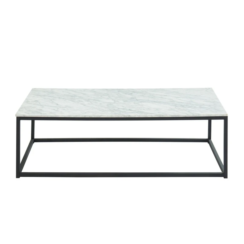 Table Basse TELMA Marbre Blanc Naturel 120cm 6 Table Basse TELMA Marbre Blanc Naturel 120cm – Image 4