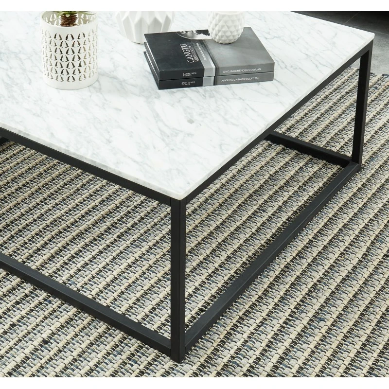 Table Basse TELMA Marbre Blanc Naturel 80cm 5 Table Basse TELMA Marbre Blanc Naturel 80cm – Image 3