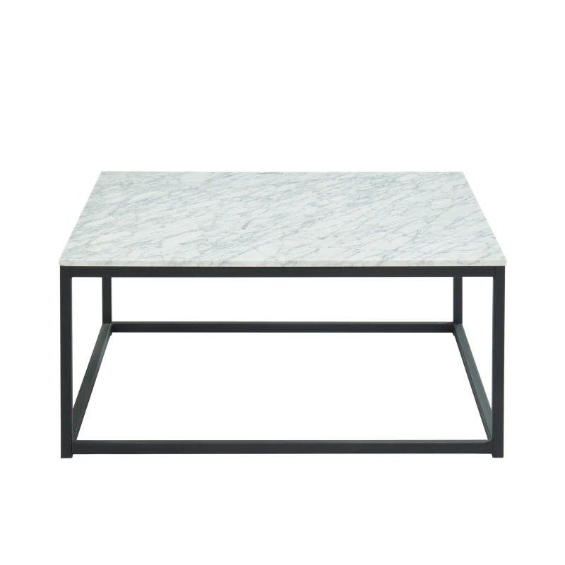 Table Basse TELMA Marbre Blanc Naturel 80cm 6 Table Basse TELMA Marbre Blanc Naturel 80cm – Image 4