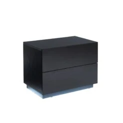 Table De Chevet à Led MORPHEE Noire 2 Tiroirs 21 Table De Chevet à Led MORPHEE Noire 2 Tiroirs -Mobilia Soldes table de chevet a led morphee noire 2 tiroirs 8