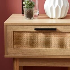 Table De Chevet AMANA Cannage Rotin 1 Tiroir 40cm -Mobilia Soldes table de chevet amana 2