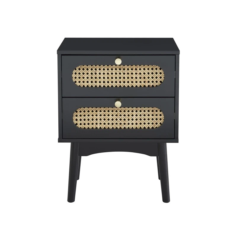 Table De Chevet ANATOLE Noir Et Cannage Rotin 8 Table De Chevet ANATOLE Noir Et Cannage Rotin – Image 6