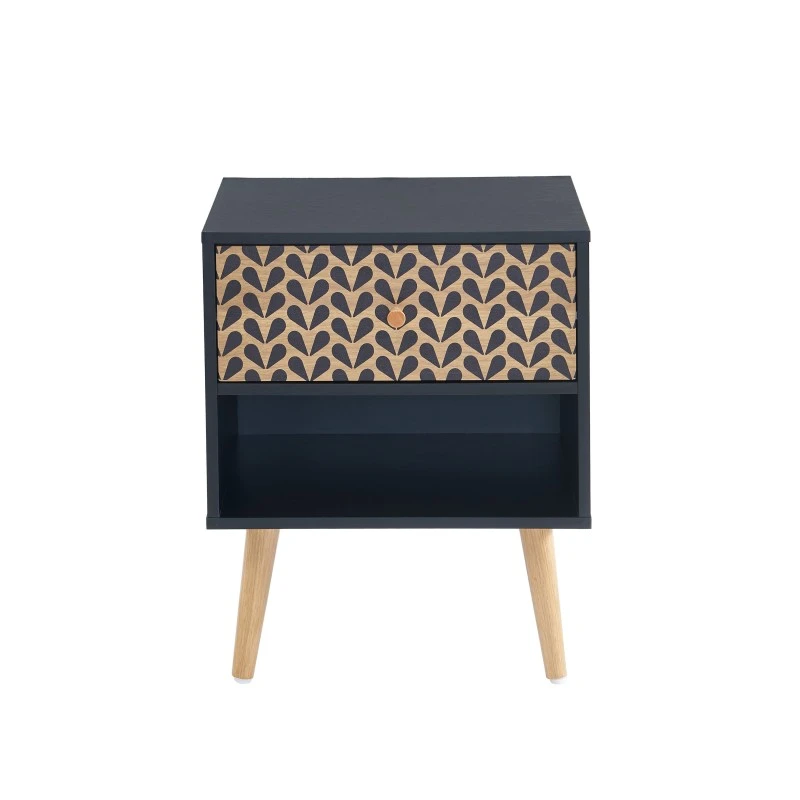 Table De Chevet CAPUCINE Noir Et Effet Chêne 40cm 9 Table De Chevet CAPUCINE Noir Et Effet Chêne 40cm – Image 7