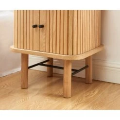 Table De Chevet ERNEST Frêne Portes Tambour -Mobilia Soldes table de chevet ernest 2 portes coulissantes 2 niches bois l45cm 2