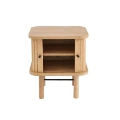 Table De Chevet ERNEST Frêne Portes Tambour -Mobilia Soldes table de chevet ernest 2 portes coulissantes 2 niches bois l45cm 7