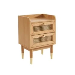 Table De Chevet LEON Placage Chêne Et Cannage Rotin 2 Tiroirs 17 Table De Chevet LEON Placage Chêne Et Cannage Rotin 2 Tiroirs -Mobilia Soldes table de chevet leon placage chene et cannage rotin 2 tiroirs 6