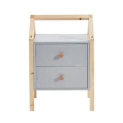 Table De Chevet TINY Gris 2 Tiroirs 12 Table De Chevet TINY Gris 2 Tiroirs -Mobilia Soldes table de chevet tiny gris 2 tiroirs 3