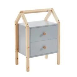 Table De Chevet TINY Gris 2 Tiroirs 13 Table De Chevet TINY Gris 2 Tiroirs -Mobilia Soldes table de chevet tiny gris 2 tiroirs 4