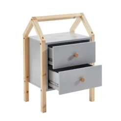 Table De Chevet TINY Gris 2 Tiroirs 14 Table De Chevet TINY Gris 2 Tiroirs -Mobilia Soldes table de chevet tiny gris 2 tiroirs 5