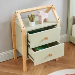 Table De Chevet TINY Vert 2 Tiroirs 11 Table De Chevet TINY Vert 2 Tiroirs -Mobilia Soldes table de chevet tiny vert 2 tiroirs 2