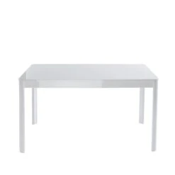 Table à Manger DAVIA Laqué Blanc Brillant 140cm 12 Table à Manger DAVIA Laqué Blanc Brillant 140cm -Mobilia Soldes table de sejour davia laque blanc brillant l140cm 4