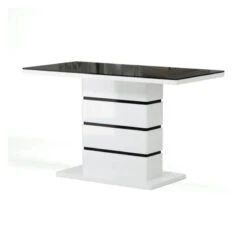 Table De Séjour LUCIA Laqué Blanc Brillant 150cm -Mobilia Soldes table de sejour lucia laque blanc brillant 150cm 4