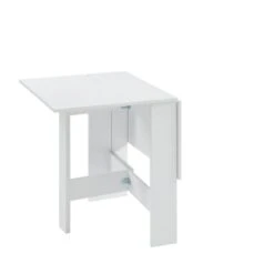Table Pliable JUNO Blanc 104cm -Mobilia Soldes table de sejour pliante juno 11