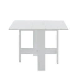Table Pliable JUNO Blanc 104cm -Mobilia Soldes table de sejour pliante juno 12