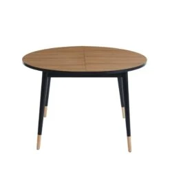 Table Extensible CAVALLO Effet Chêne Pieds Noirs 120 à 150cm 11 Table Extensible CAVALLO Effet Chêne Pieds Noirs 120 à 150cm -Mobilia Soldes table extensible cavallo 120cm 4