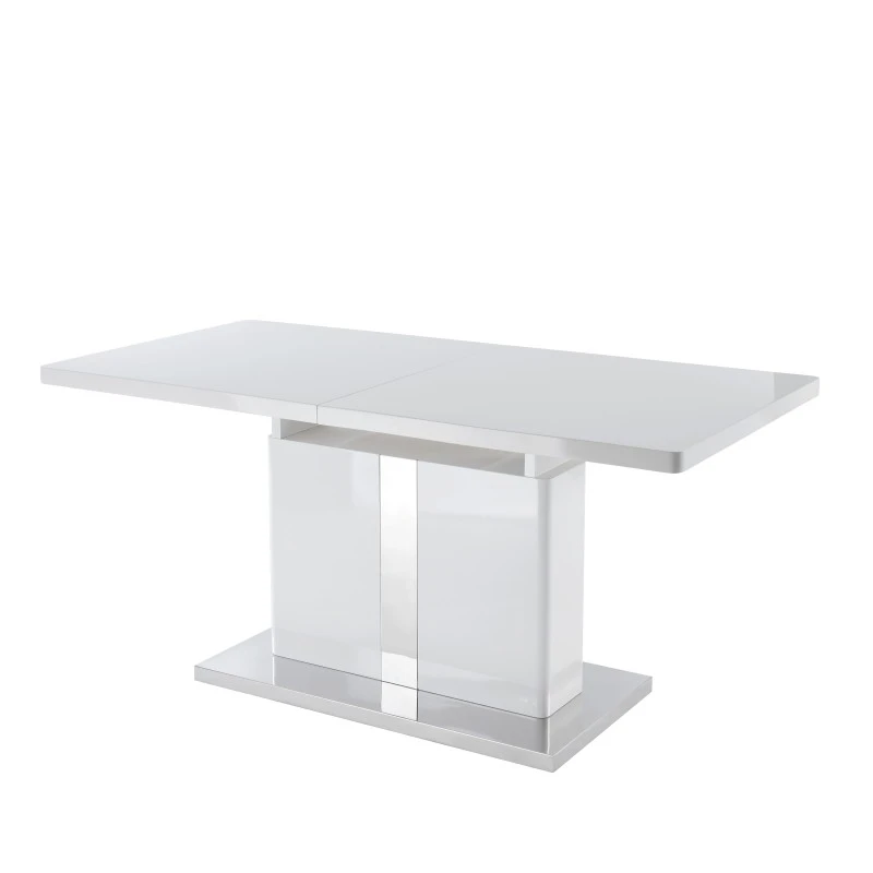 Table Extensible JADE Laqué Blanc Brillant 160 à 220cm 4 Table Extensible JADE Laqué Blanc Brillant 160 à 220cm – Image 2