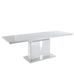 Table Extensible JADE Laqué Blanc Brillant 160 à 220cm 10 Table Extensible JADE Laqué Blanc Brillant 160 à 220cm -Mobilia Soldes table extensible jade laque blanc brillant l160 220cm 3
