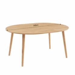 Table Extensible ORACLE Placage Chêne 160cm 11 Table Extensible ORACLE Placage Chêne 160cm -Mobilia Soldes table extensible oracle placage chene l120 160cm 1