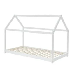 Lit Enfant Cabane TINY Pin Blanc 70x140 Sommier Inclus 11 Lit Enfant Cabane TINY Pin Blanc 70x140 Sommier Inclus -Mobilia Soldes tiny70140bl lit cabane blanc 3