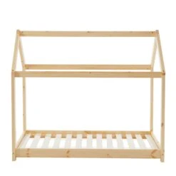 Lit Enfant Cabane TINY Pin Naturel 70x140 Sommier Inclus -Mobilia Soldes tiny70140na lit cabane bois 2