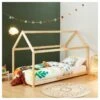 Lit Enfant Cabane TINY Pin Naturel 90x190 Sommier Inclus -Mobilia Soldes tiny90190na lit cabane bois
