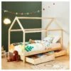 Lit Cabane Avec Tiroirs TINY Pin Naturel 90x190 Sommier Inclus 2 Lit Cabane Avec Tiroirs TINY Pin Naturel 90x190 Sommier Inclus -Mobilia Soldes tinydrana lit cabane 90x190 na